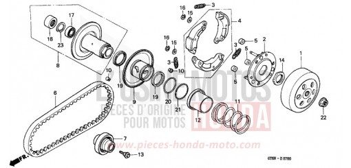 EMBRAYAGE/COTE MENE PK50MN de 1992